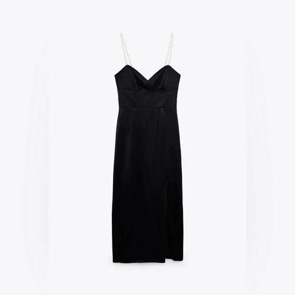 zara pearl dress black Pearl Dress – Sagaza Int